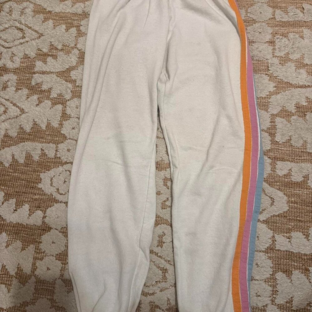 RARE AVIATOR NATION EASTER STRIPE SWEATPANTS